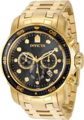 Мужские часы Invicta Pro Diver с хронографом и кварцевым циферблатом из древесного угля 35398