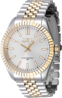 Мужские часы Invicta Specialty с кварцевым серебряным циферблатом 47484