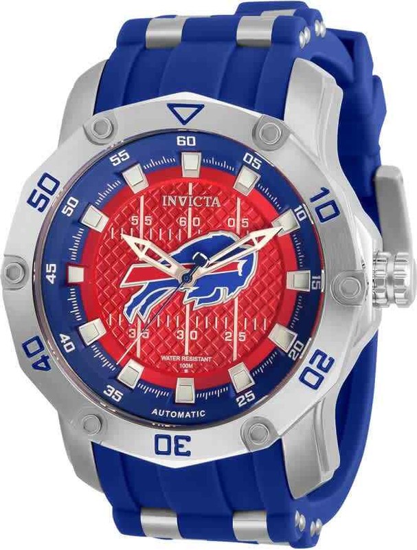 Invicta NFL Buffalo Bills Automatic Red Dial Men Watch 32011