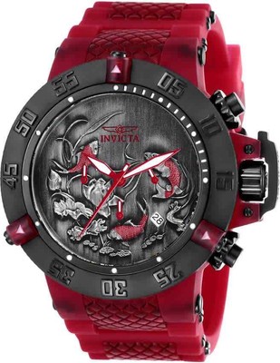 Мужские часы с хронографом Invicta Subaqua Koi Fish с черным циферблатом 26564