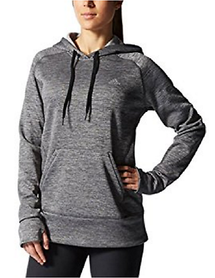 Adidas Women s Team Issue Climawarm Fleece Pullover Hoodie Dark Grey Heather