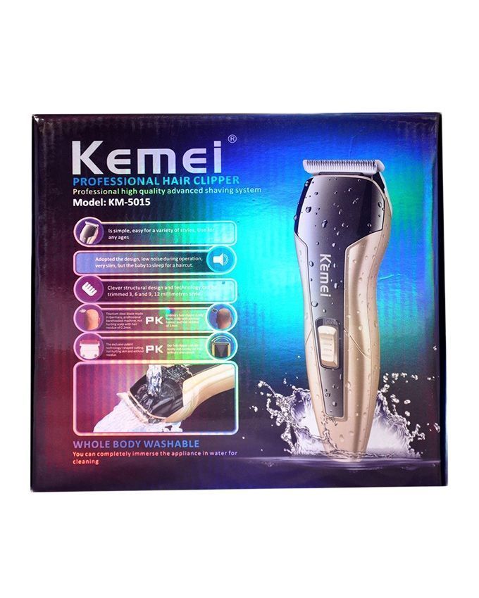Rasoio Taglia Capelli Peli Barba Kemei KM-5015 Ricaricabile Impermeabile hsb