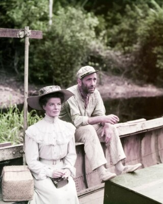 The African Queen Humphrey Bogart Katharine Hepburn Color 8x10 Picture Celebrity