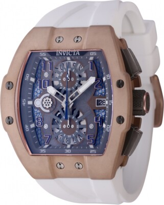 Pre-owned Invicta Racing Chronograph Quartz Grey Dial Titanium Men's Watch 47190