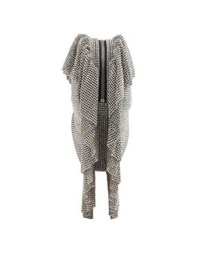 Pre-owned Alexander Wang T T By Alexander Wang Crystal Mesh Heart Pillow Clutch 20422n02m-100 In White