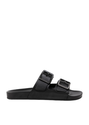 Pre-owned Balenciaga Mallorca Flat Sandals In Black