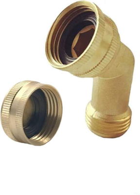 Elbow Connector 45 Degree Hose Adapter With Hose End Cap