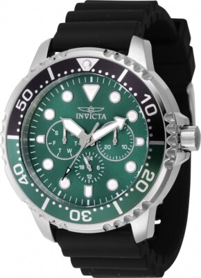 Мужские часы Invicta Pro Diver GMT с кварцевым зеленым циферблатом 47232
