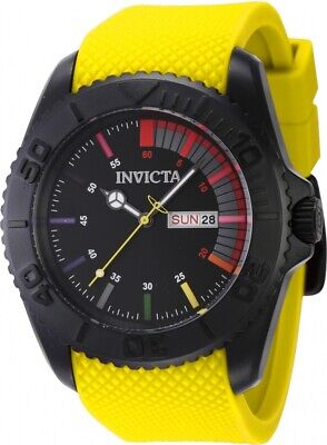 Мужские часы Invicta Pro Diver Date Day с кварцевым черным циферблатом 44733