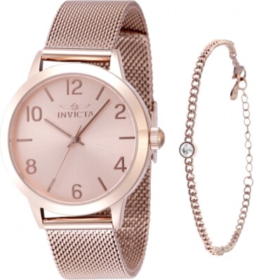 Женские часы Invicta Wildflower с кварцевым циферблатом из розового золота 48331