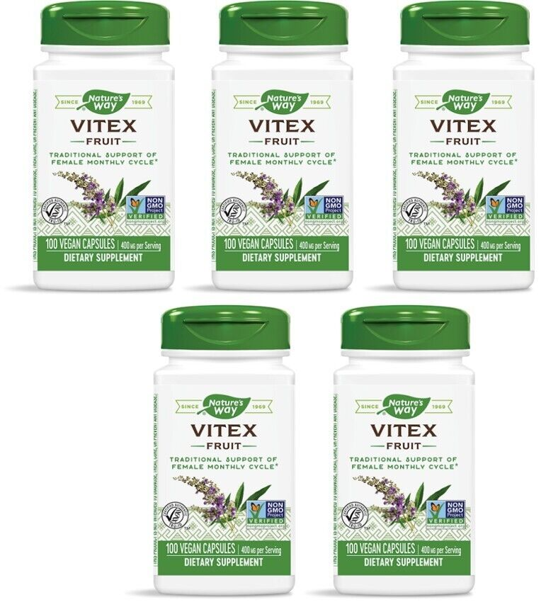 Natures Way Vitex Fruit 400 мг 5X100 капсул традиционная поддержка женского цикла