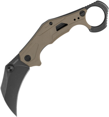 Kershaw 2064TANBW Outlier Blackwash 2.6" Liner Tan GFN Assited Folding Knife