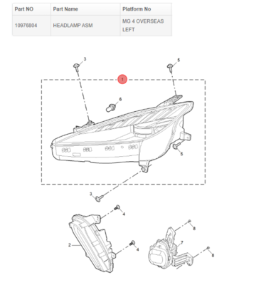 MG 4 - Scheinwerfer vorne rechts - 10976804 | eBay 