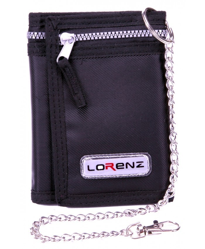 Lorenz Nylon Sports Wallet Rippa Fastening Chain Card Coin Travel Holder