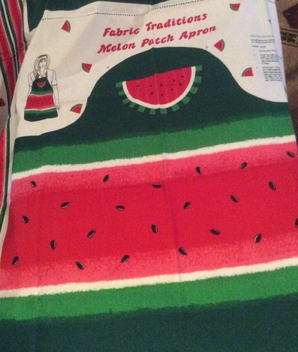 Melon Patch Apron Panel. Heavier Fabric. Almost Canvas Like.