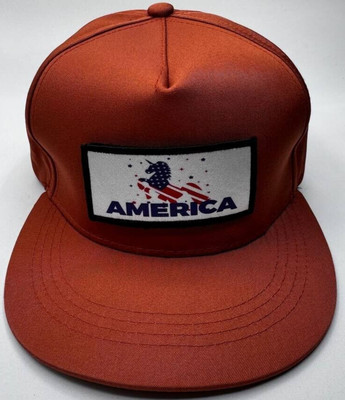 Star Maker America Embroidered Baseball Hat, Orange
