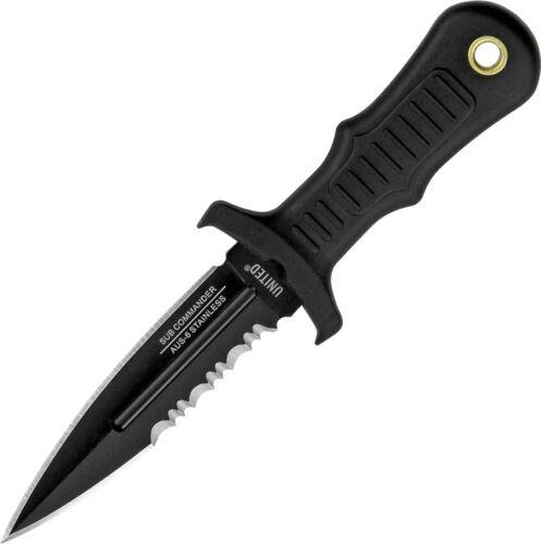 United Cutlery Sub Commander Black TPR Handle Fixed Blade Mi