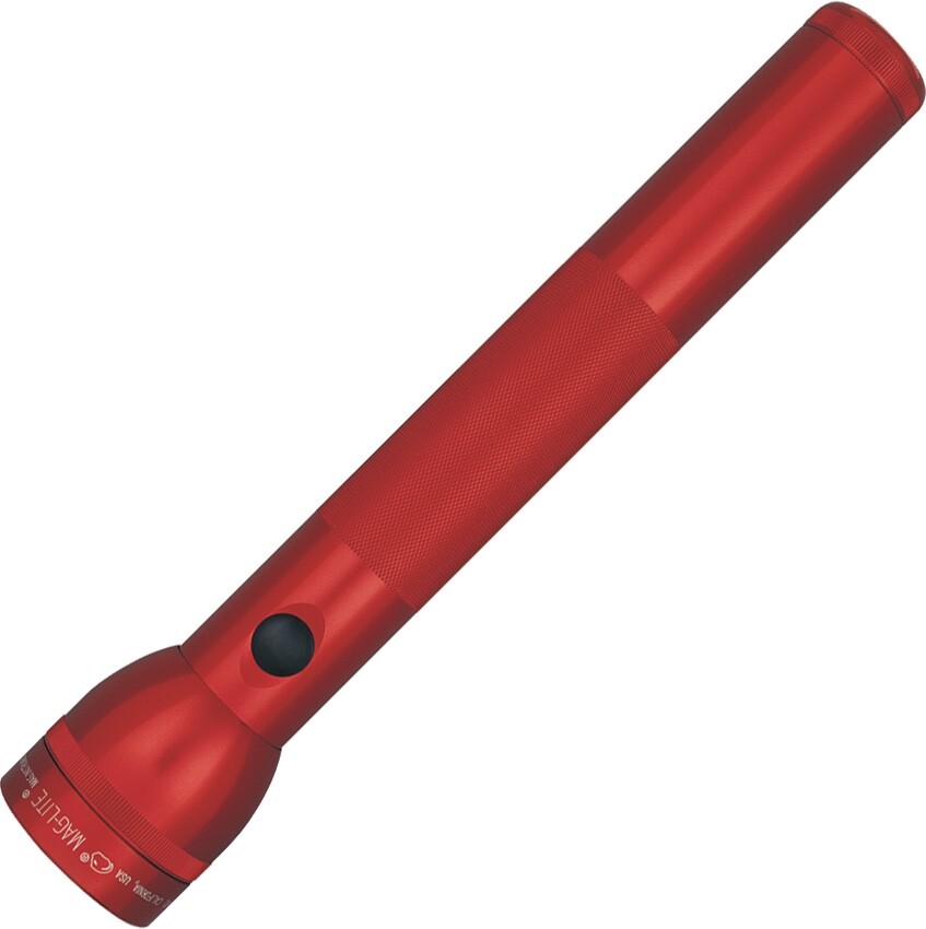 MAG LITE(3DCELL） Mag-Lite Three D Cell Red, Aluminum construction, 12 1/4