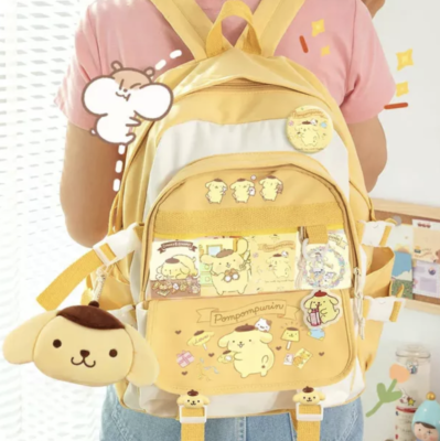kawaii pompompurin school backpack bag purse my melody kuromi travel anime cute