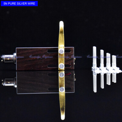 New10sets/lot 5N pure silver leadwire CNC machined ebony wood SME type Headshell