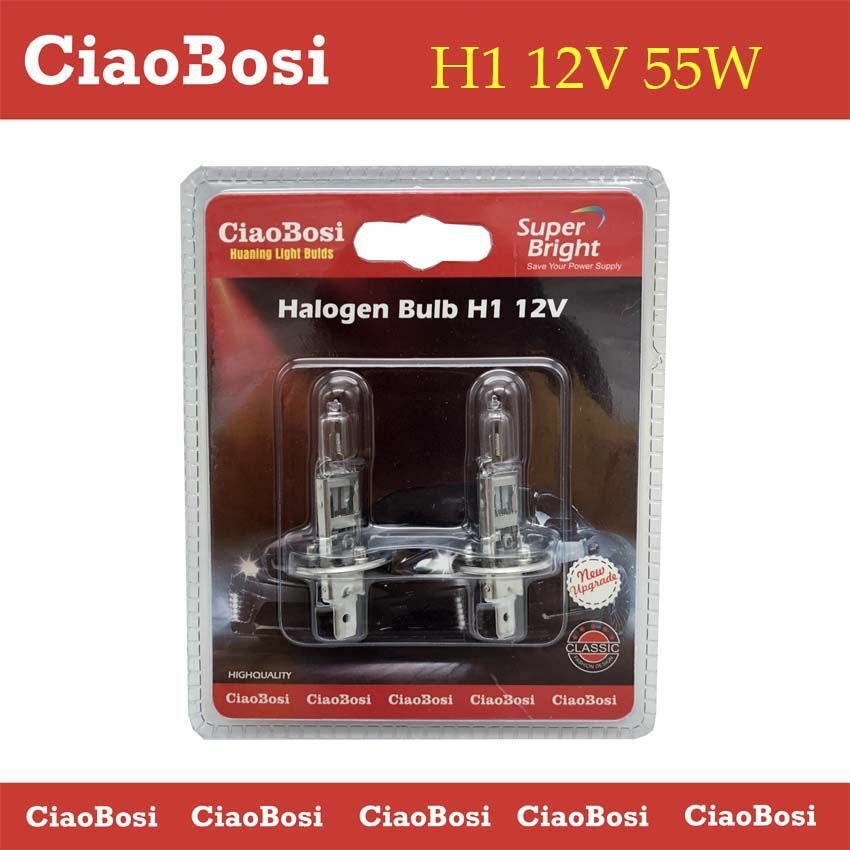 Set 2 Lampadine Lampade Auto Moto Alogene H1 12V 55W C-186284 linq