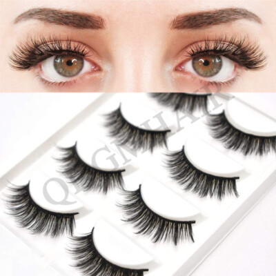 3D Mink Eyelashes Natural Long Thick Wispy Fluffy Volume False Lashes 5 Pairs US