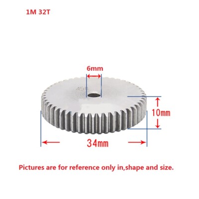 1 Mod 12-150T Spur Gears 45# Steel Thickness 10mm Motor Pinion Transmission Gear