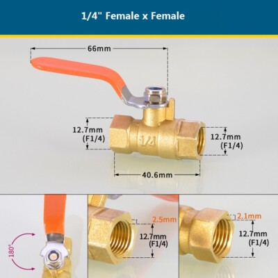  Brass Ball Valve BSP 1/4'' 3/8'' 1/2'' 3/4'' Female/ Male Thread Long Lever Handle