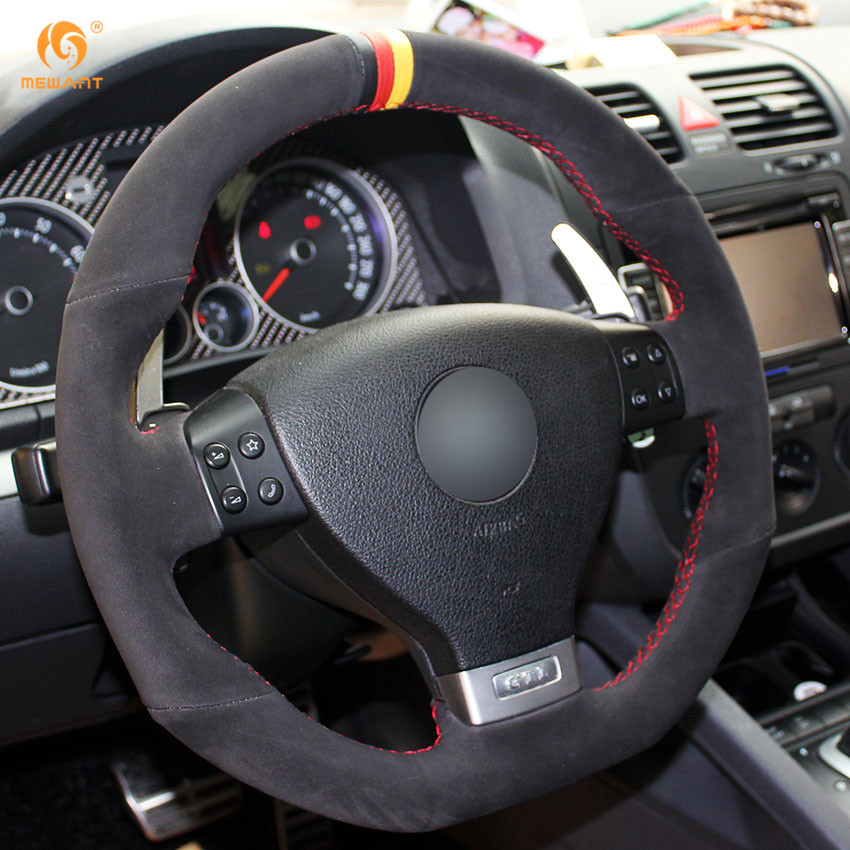 Black Suede Steering Wheel Cover for VW Golf 5 Mk5 GTI R32 Passat R GT DZ102 eBay