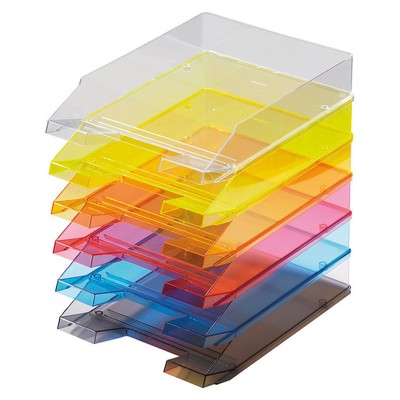 Helit Briefablagen farbig transparent für DIN C4 Briefablage Körbe 