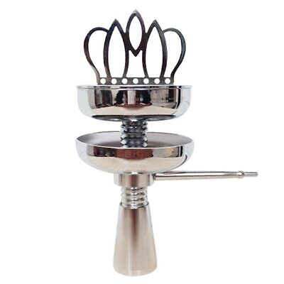 Hookah Bowl & Large Charcoal Holder Shisha Heat Management Bundle Best Hookah Ac