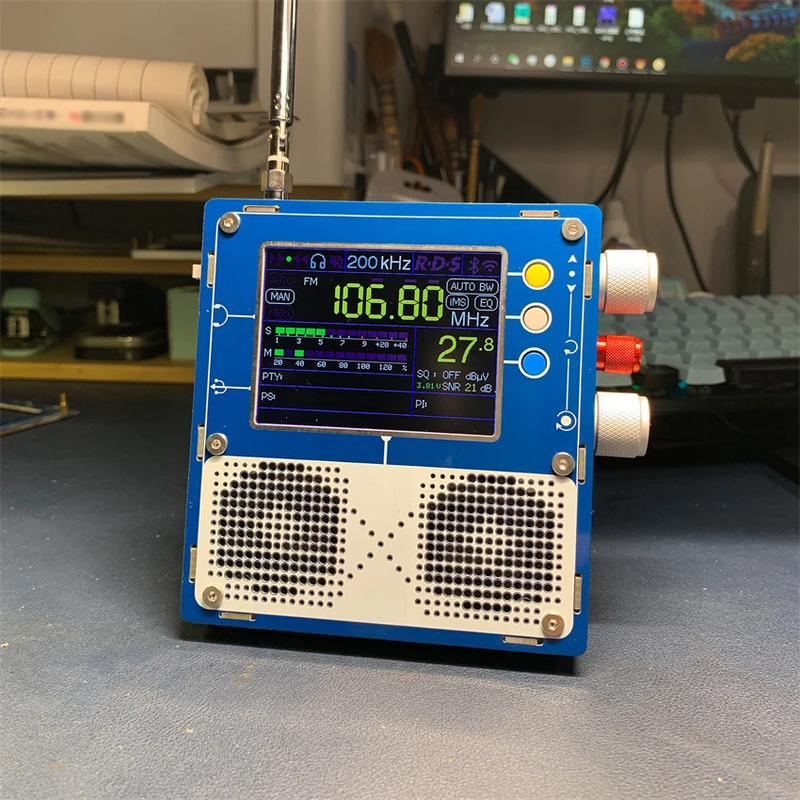 LNA 5.0 Version TEF6686 Full Band FM/MW/Short Wave Radio Receiver with Speaker A