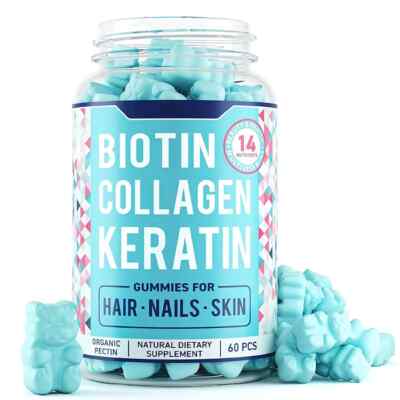 Vitamin Supplements Bear Vegan Biotin Collagen Gummies Hair Skin Nails