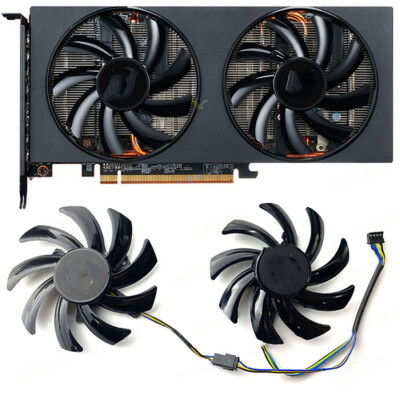 Roller Ball Fan for POWERCOLOR RX6500XT/6600/6600XT/6650XT/6700 Athletic Edition
