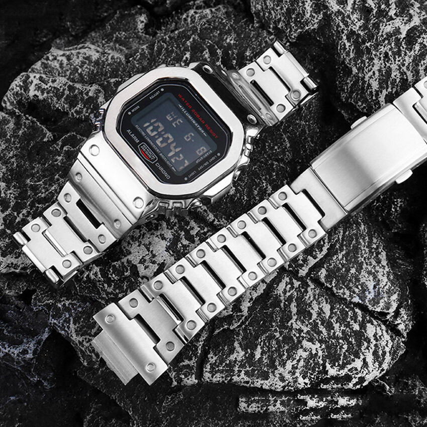 For Casio G-SHOCK DW5600 GWM5610 Stainless Steel Watch Bnad Strap