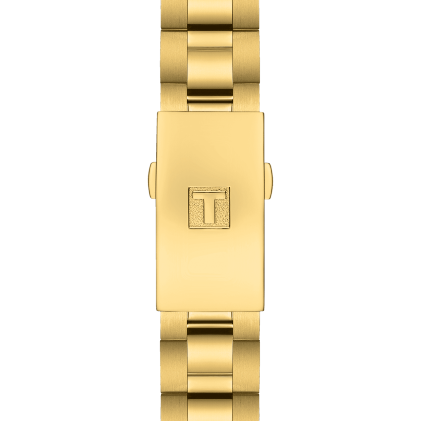 Pre-owned Tissot Womens Pr 100 Sport Chic 36mm Gold Tone Mop Watch T1019103311601