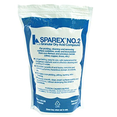 SPAREX No 2 Granular Dry Acid Compound 10 oz for Pickling Cleaning Oxidation