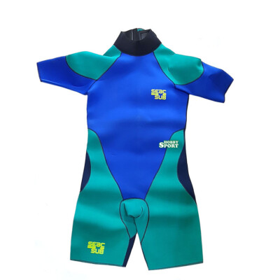 MUTA ESTIVA SEACSUB SHORT 3 mm VERDE BLU   TG 54 UOMO CERNIERA POSTERIORE SEAC
