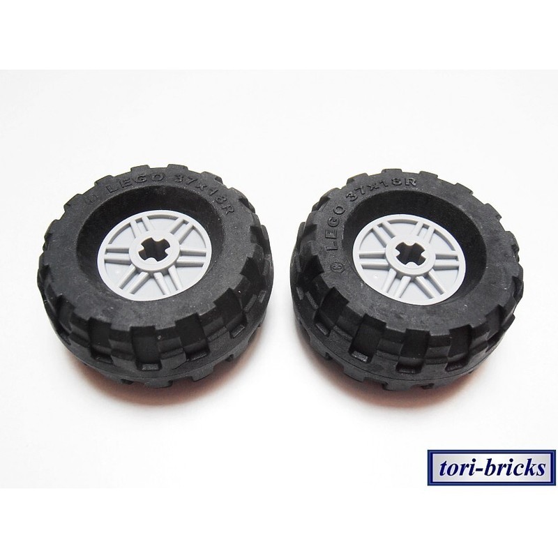 Lego Technik Reifen 37 X 18 R Felgen Hell Grau 2 StÃ¼Ck Â»NeuÂ« # 56891 55982