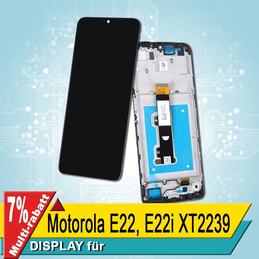 Display Für Motorola E22 / E22i XT2239 Bildschirm Lcd Schwarz Rahmen