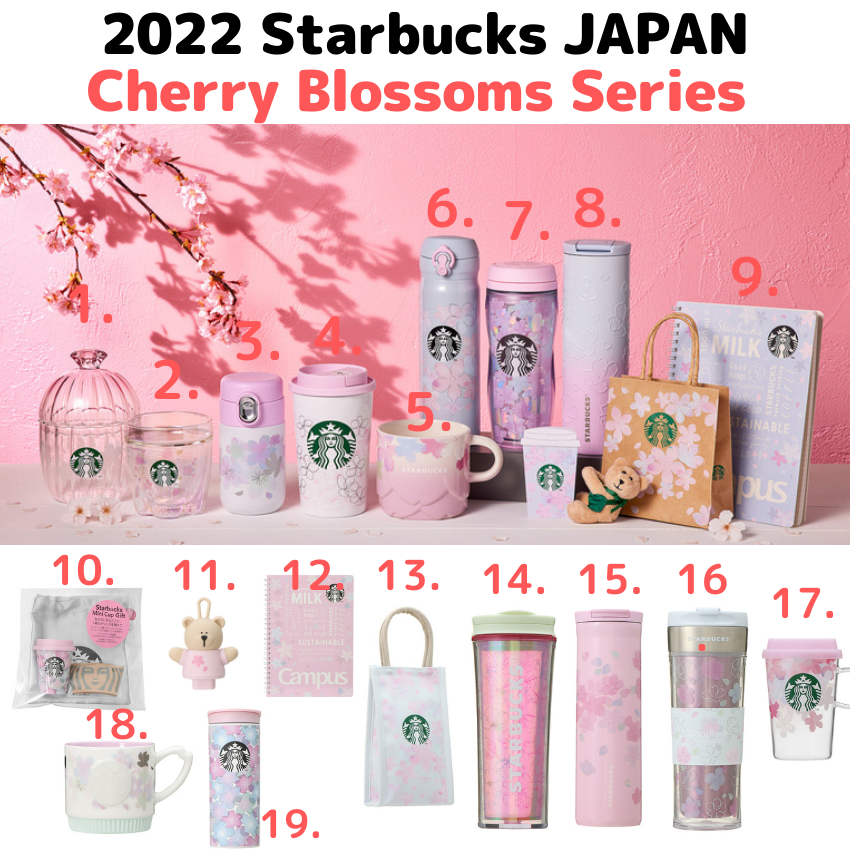 New 2022 Starbucks Japan Sakura portable thermos flask 500ml JNL-503SB  Cherry