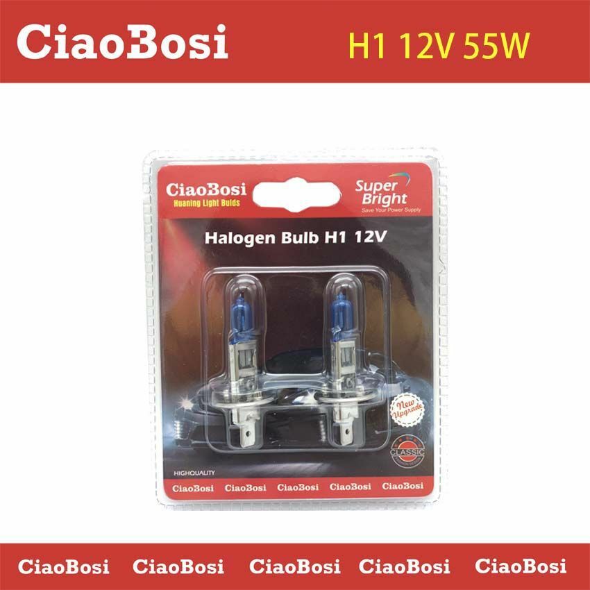 Set 2 Lampadine Lampade Auto Moto Alogene H1 12V 55W C-186278 linq