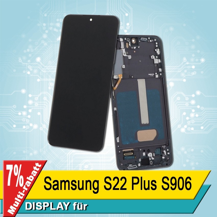 Display für Samsung S22 Plus S906 Bildschirm Incell Schwarz Rahmen