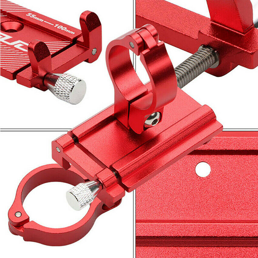 Red Aluminum Alloy Bike Phone Holder Mount Aluminum Motorcycle Bracket Stand C