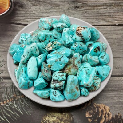 Wholesale Lot 100pcs Natural Turquoise Stone Tumble Healing Energy Polished