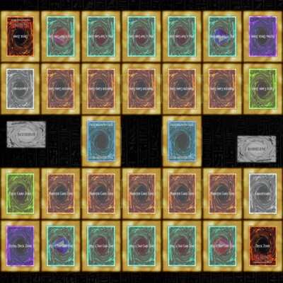YuGiOh Duel Playmat 2-Player Masters Rule 4 Classic Board TCG CCG Game Mat