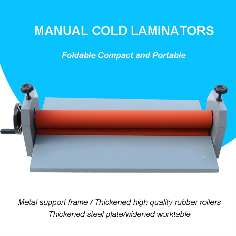 Heavy 25" Manual Laminating Machine Perfect Protect Cold Laminator Office Equipm