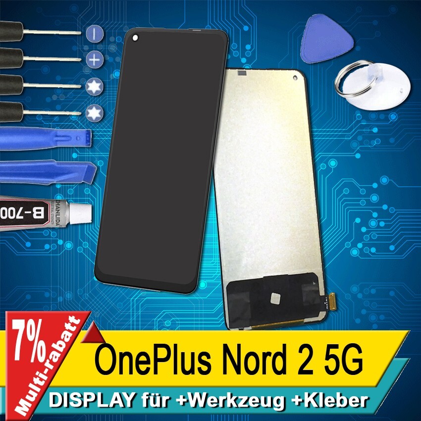 Display Für OnePlus Nord 2 5G Komplettes Bildschirm Lcd  INCELL Schwarz+