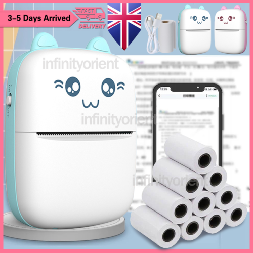 Mini Home Thermal Photo Bluetooth Printer Portable Small Student Printer Gift UK