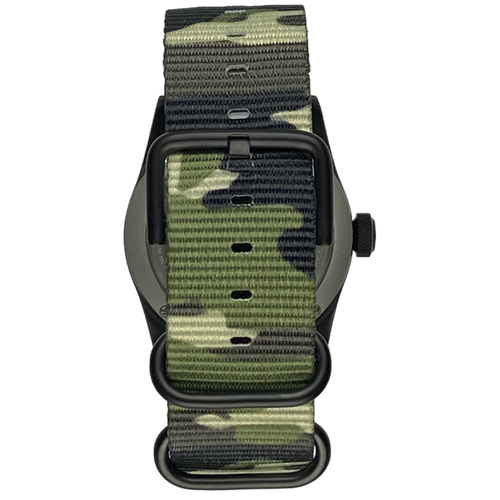 Pre-owned Benrus Field F1-bk-bk-nc Gray Dial Pvd Stainless Steel Date 41mm Men's Automatic